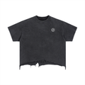 Vintage Wash Boxy Distressed Hem T-Shirt