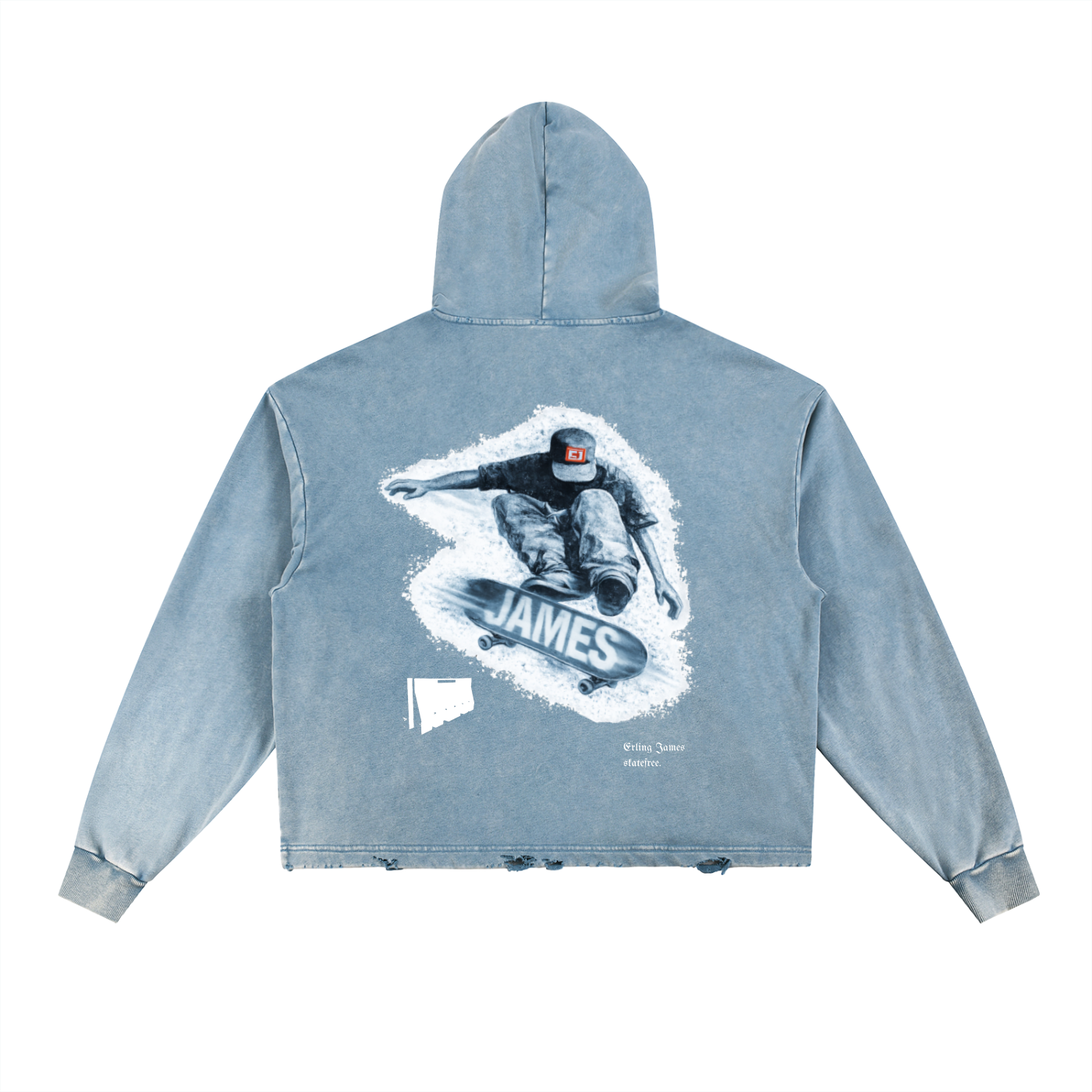 Erling James Vintage Skatefree  Hoodie