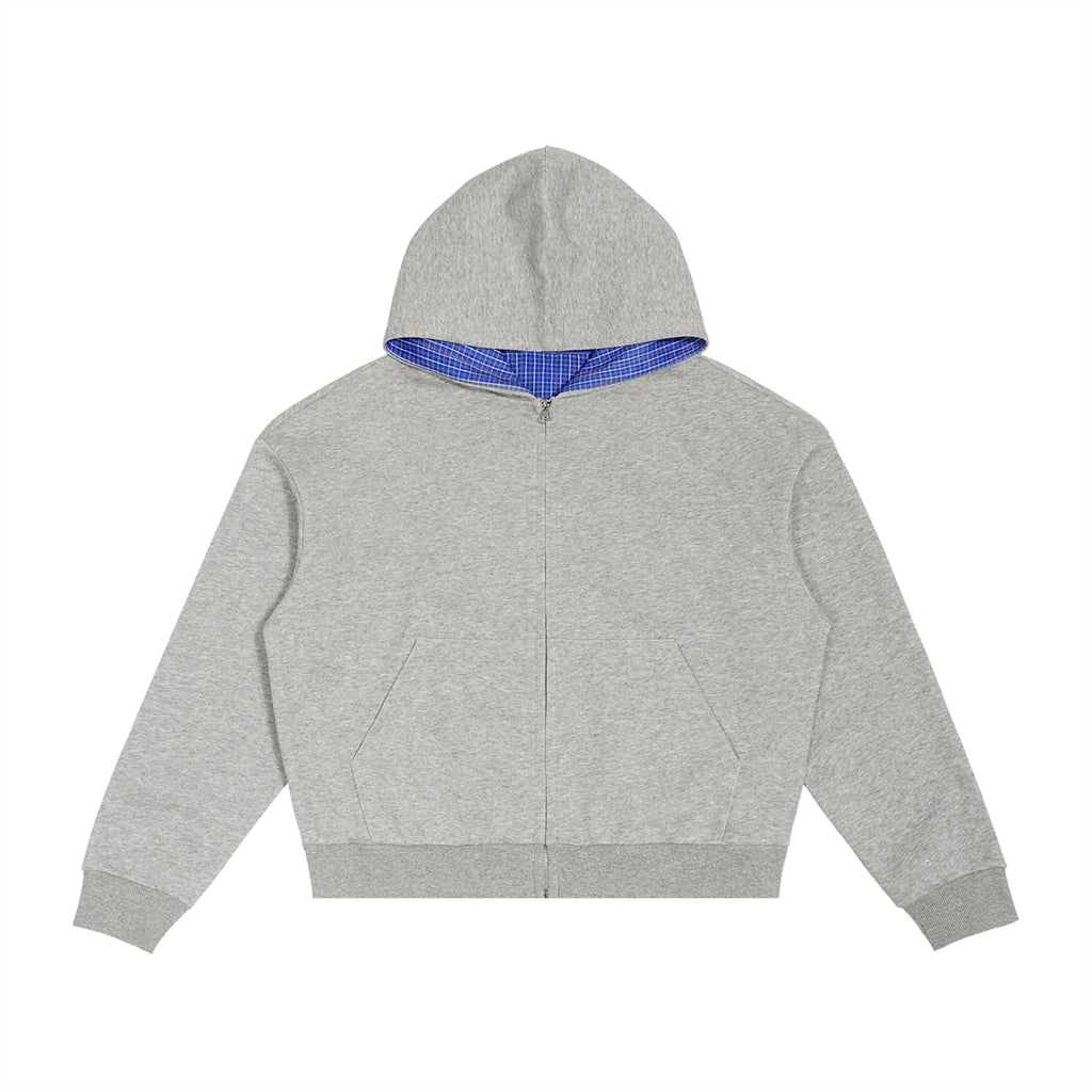Erling James Essentials Plaid Zip Hoodie