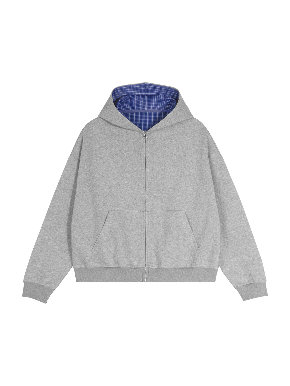 Erling James Essentials Plaid Zip Hoodie